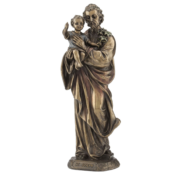 Estatuilla San José de Nazaret Con El Niño Jesus