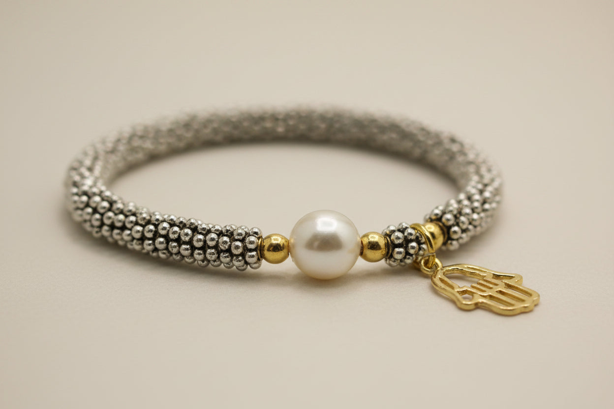 Pulsera Pewter Mano de Fatima