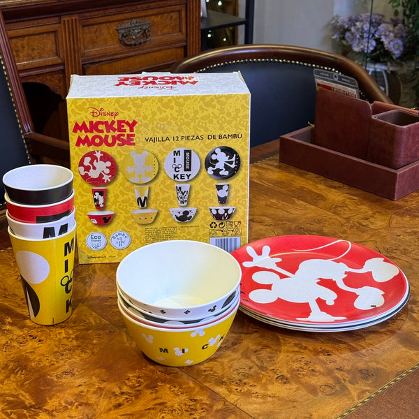 Vajilla Bamboo Mickey 12 Pzas