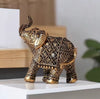 Estatuilla Elefante Dorado Decorado