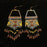 Aretes Zinc Trapecio Negro y Amarilo