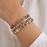 Set 3 Pulseras Jaspe Cafe