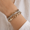 Set 3 Pulseras Jaspe Cafe
