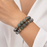 Set 2 Pulseras Jade Gris Verde