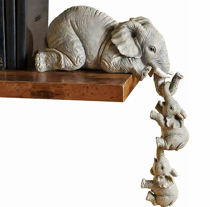 Juego de 3 Elefantes Figura Decorativa Estatuilla