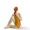 Figura Porcelana Mujer Yoga Torciendo Espalda