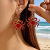 Aretes Cangrejo Rojo