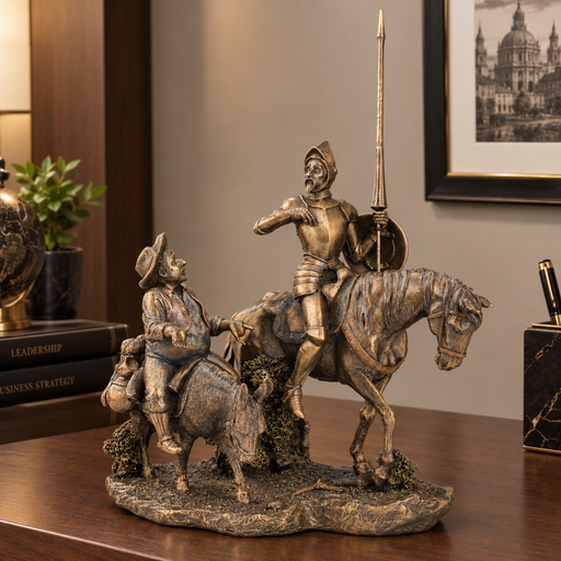 Estatuilla Don Quijote y Sancho Panza LM1