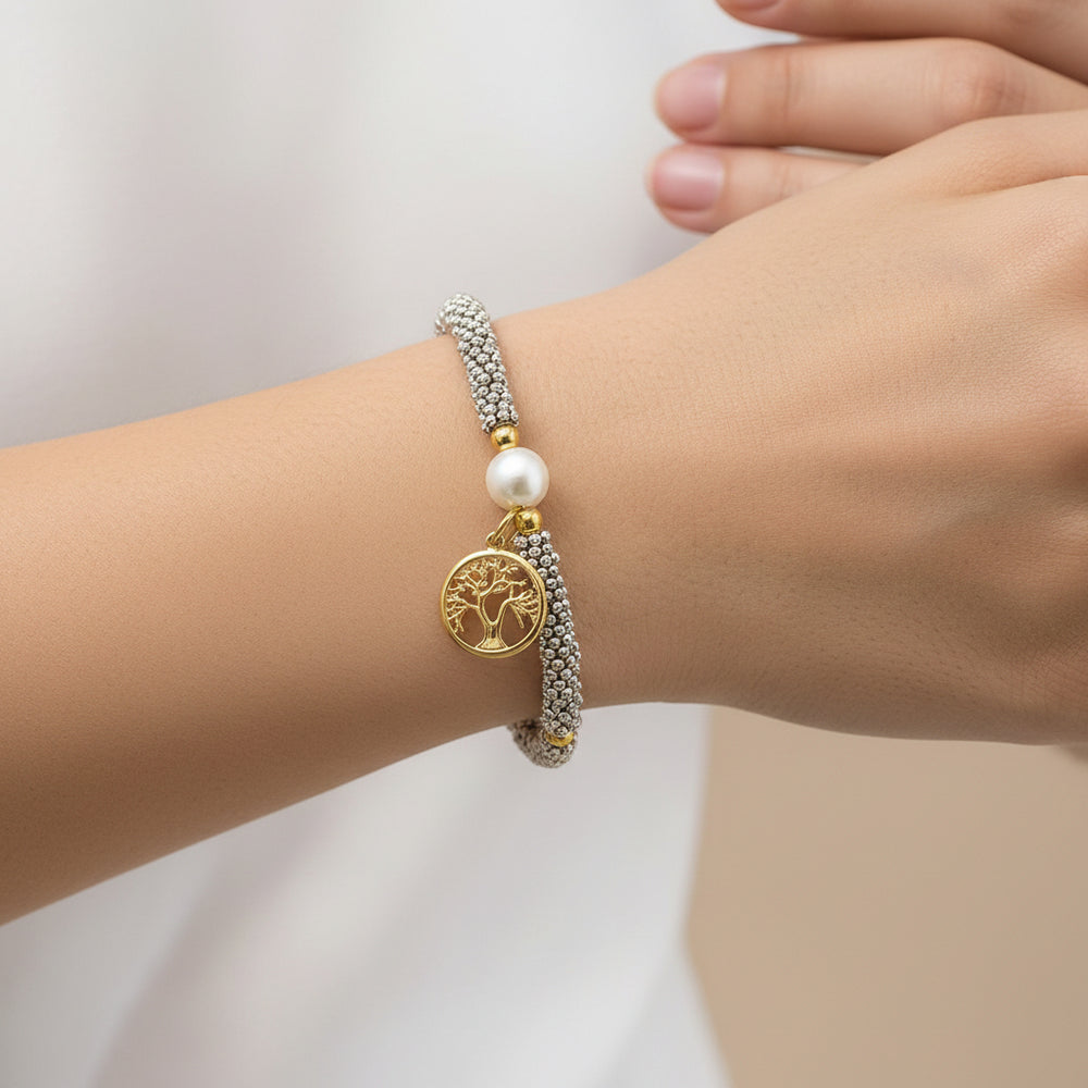 Pulsera Pewter Circulo Arbol de la Vida