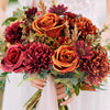 Ramo Flores Fall Naranja Rojo Vintage