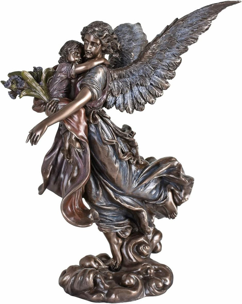 Estatuilla Angel de la Guarda con Niño