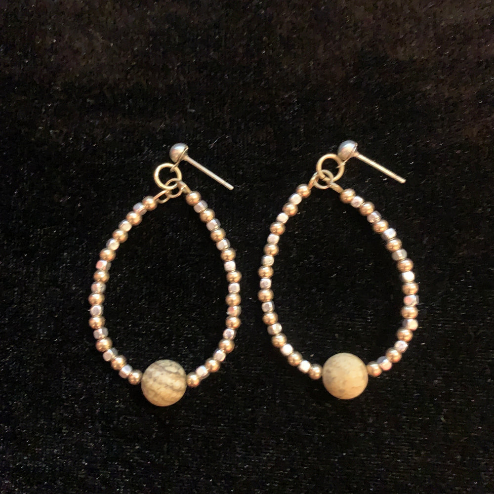 Aretes Gota Jaspe