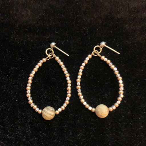Aretes Gota Jaspe