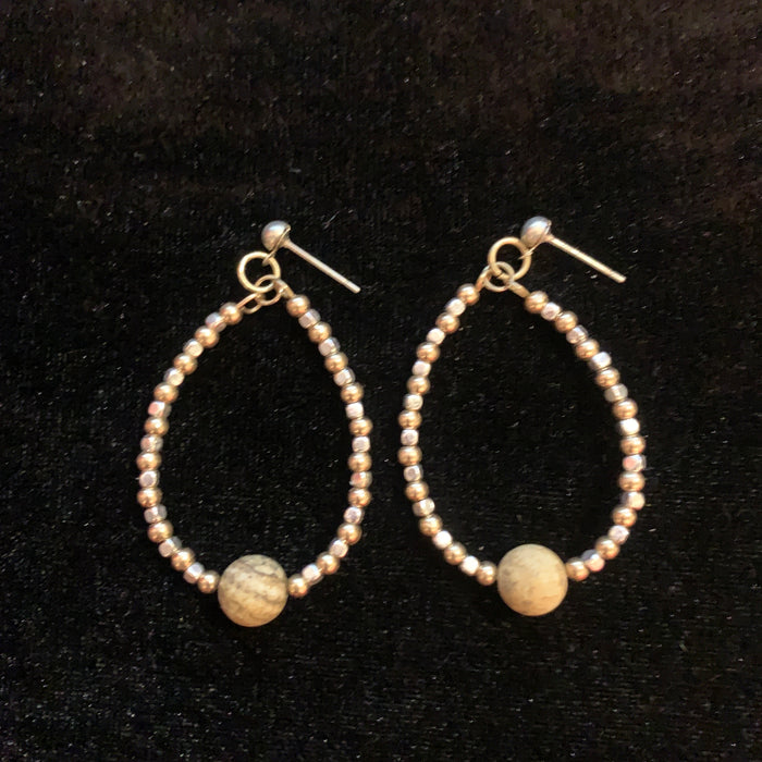 Aretes Gota Jaspe