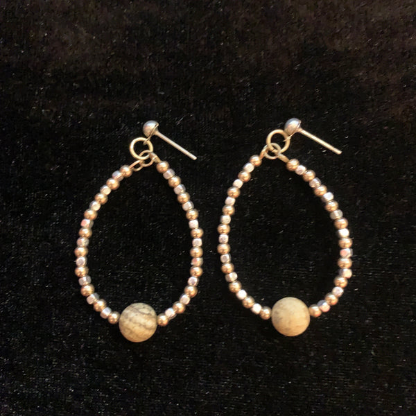 Aretes Gota Jaspe