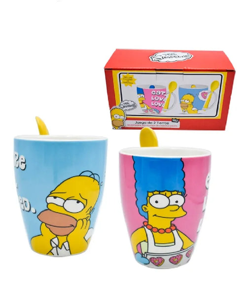 Juego 2 Tazas C/Cuchara The Simpsons