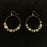 Aretes Circulo Cuarzo Gris