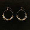 Aretes Circulo Cuarzo Gris