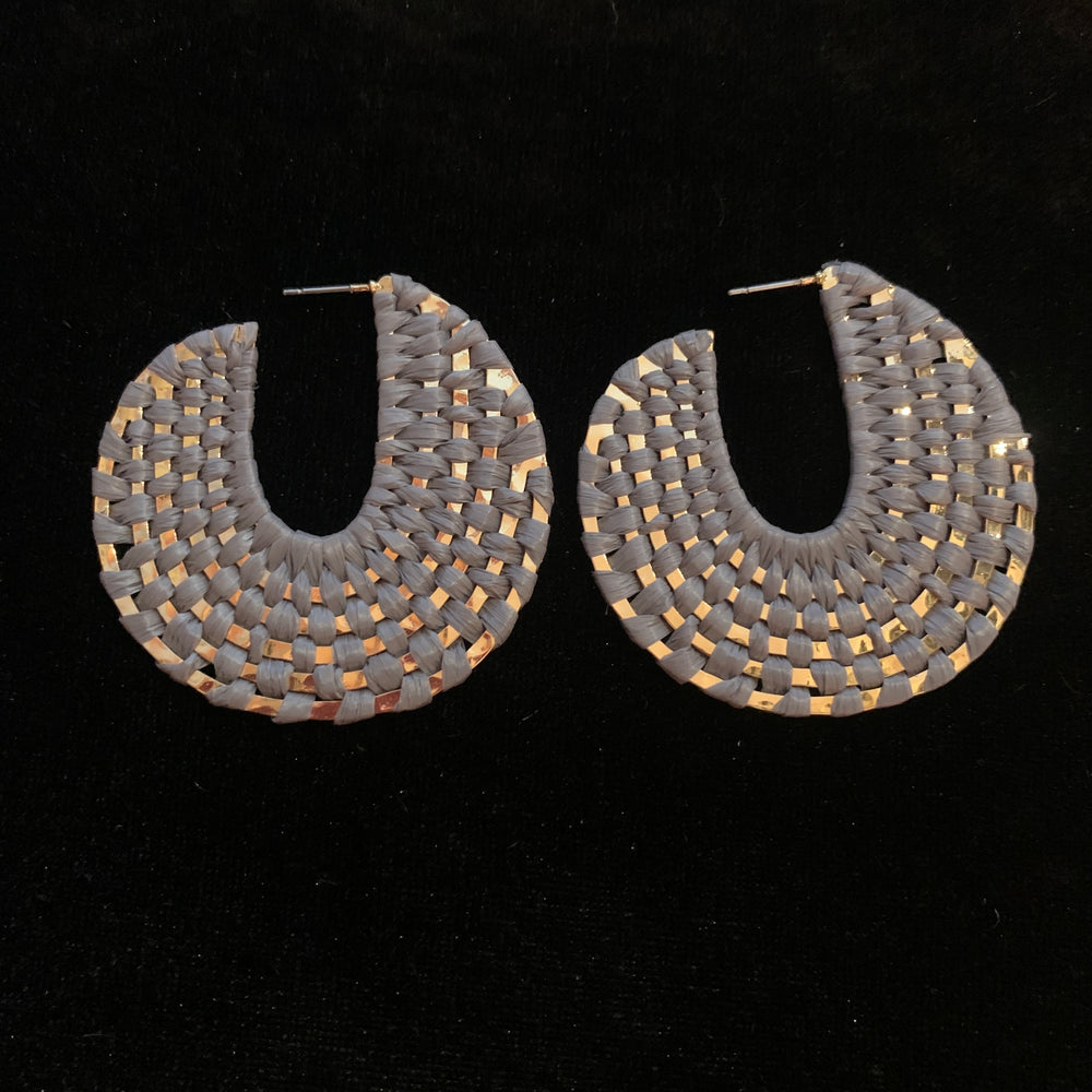 Aretes Circulo Zinc Gris