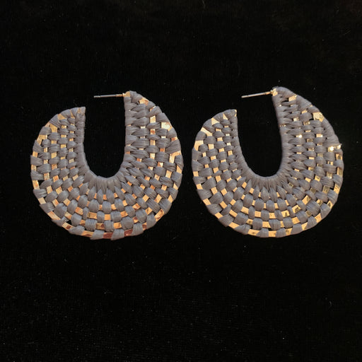 Aretes Circulo Zinc Gris