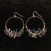 Aretes Circulo Cristales Negros