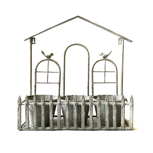 Portamaceta de metal para 3 macetas