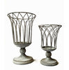 Set 2 Portamacetas de metal estilo copa