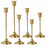Set de 6 Portavelas Metalicas acabado laton