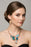 Set Collar y Aretes Geoda Azul