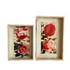 Set 2 Charolas Con Rosas