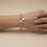 Pulsera Pewter Corazon Blanco