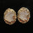 Aretes Zinc y Perlas Blancas