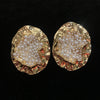 Aretes Zinc y Perlas Blancas