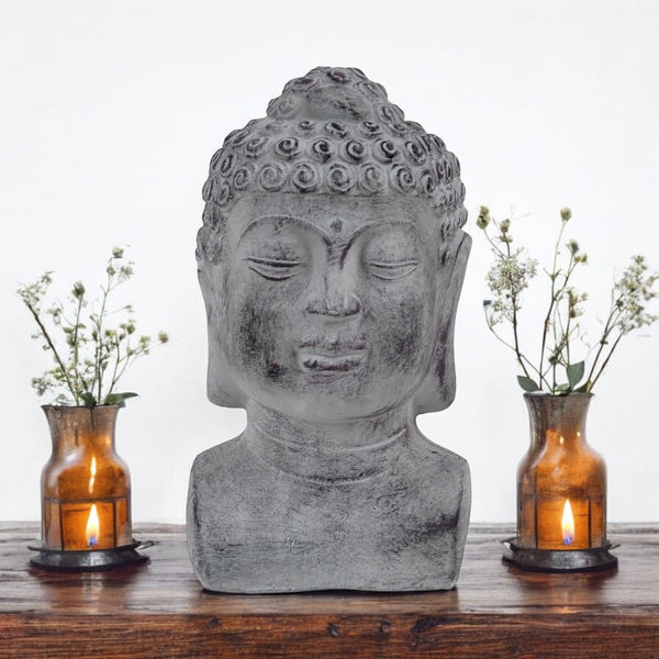 Cabeza de Buda Cemento Grande