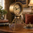 Reloj de mesa con tripie Mapa terminado bronce antiguo
