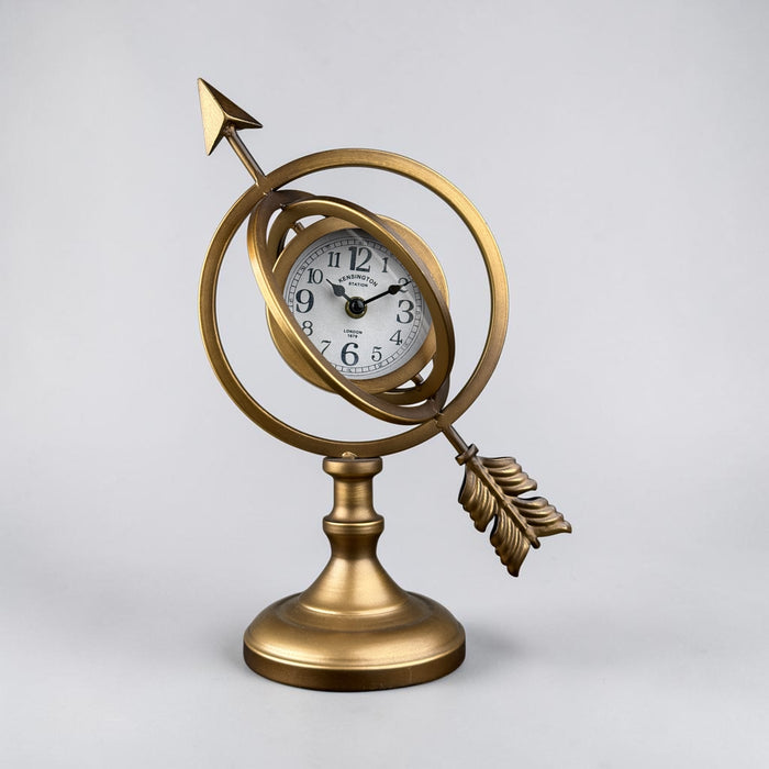 Reloj de globo celestial con flecha