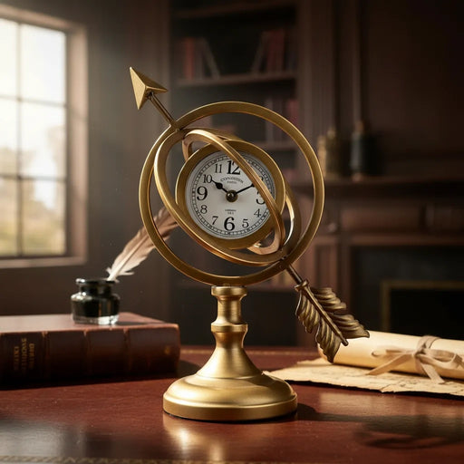 Reloj de globo celestial con flecha