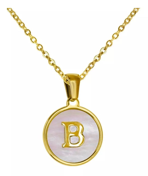 Collar Letra Circulo Fondo Blanco