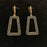 Aretes Zinc Trenzado Negro