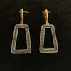 Aretes Zinc Trenzado Negro