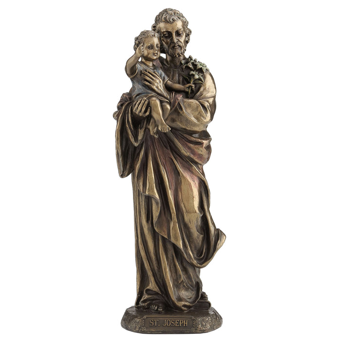 Estatuilla San José de Nazaret Con El Niño Jesus