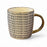 Taza Blanca Lineas Top Dorado