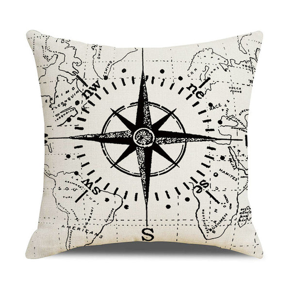 Funda para cojín Rosa de los Vientos