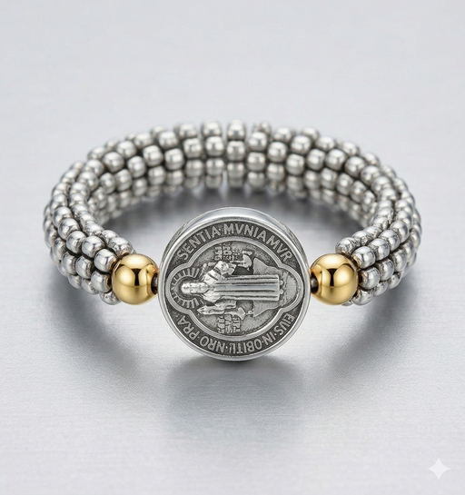 Anillo Pewter San Benito Plateado
