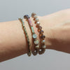 Set 3 Pulseras Cristal Purpura