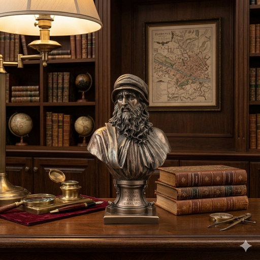 Estatuilla Busto de Leonardo Da Vinci LM1
