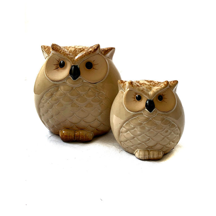 Juego de búhos de cerámica set/2