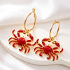 Aretes Cangrejo Rojo