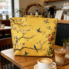 Bolso Tote Amarillo con Pajaritos