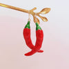 Aretes Chile Rojo